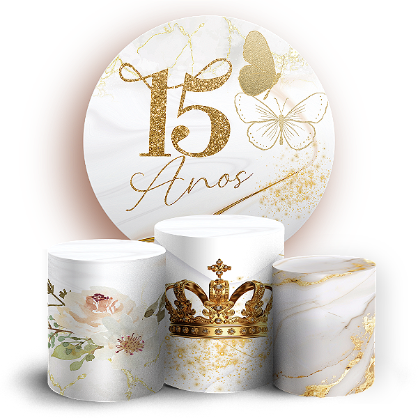 KIT Redondo e Trio - 15 Anos - Sublimado 3D