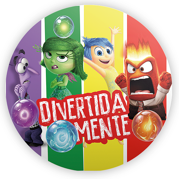 Painel Redondo - Divertida Mente - Sublimado 3D
