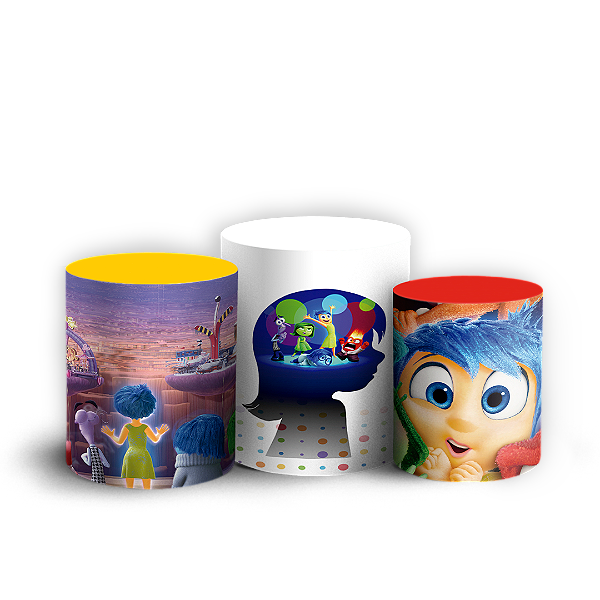 Trio Cilindro - Divertida Mente - Sublimado 3D