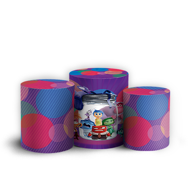 Trio Cilindro - Divertida Mente - Sublimado 3D