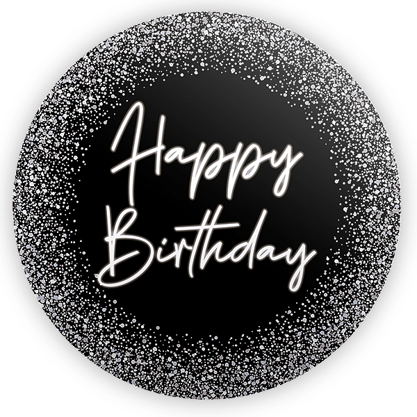 Painel Redondo - Happy Birthday  - Sublimado 3D