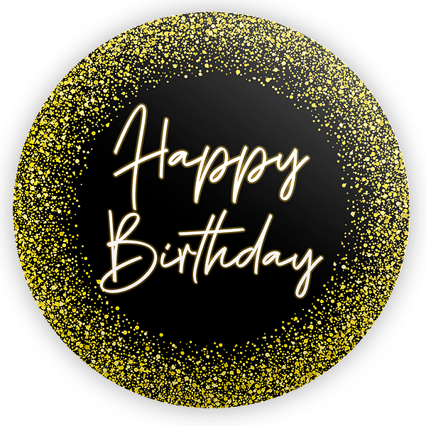Painel Redondo - Happy Birthday  - Sublimado 3D