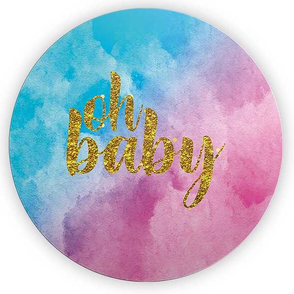 Capa Painel Redondo Sublimado - Oh Baby Revelacao