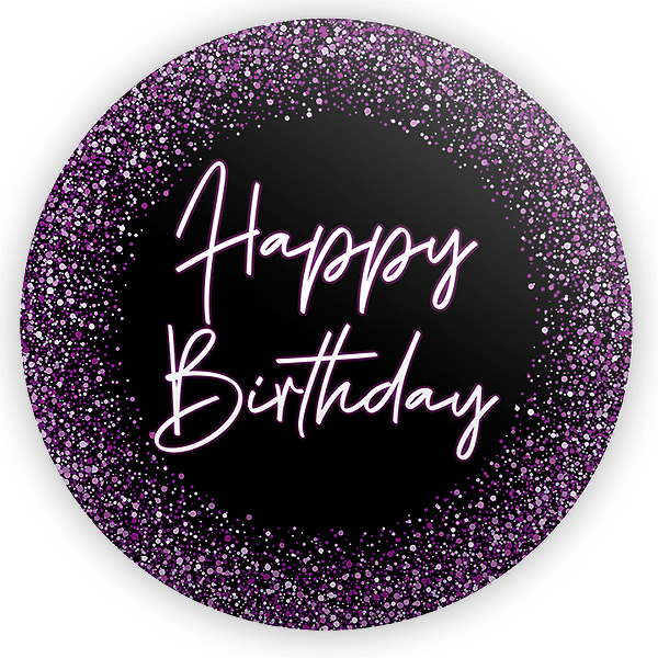 Painel de Mesa - Happy Birthday  - Sublimado 3D