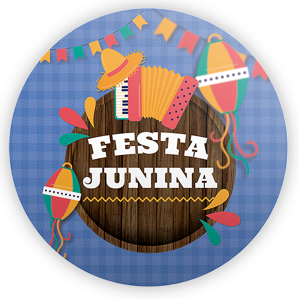 Painel Redondo - Festa Junina  - Sublimado 3D