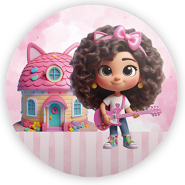 Painel de Mesa - Casa Mágica da Gabby - Sublimado 3D