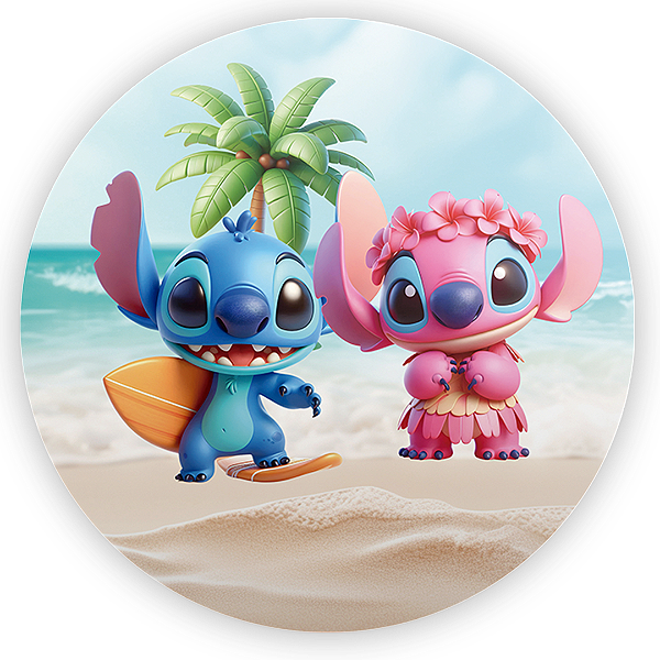 Painel de Mesa - Lilo e Stitch - Sublimado 3D