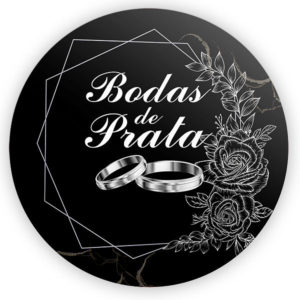Painel de Mesa - Bodas de Prata - Sublimado 3D