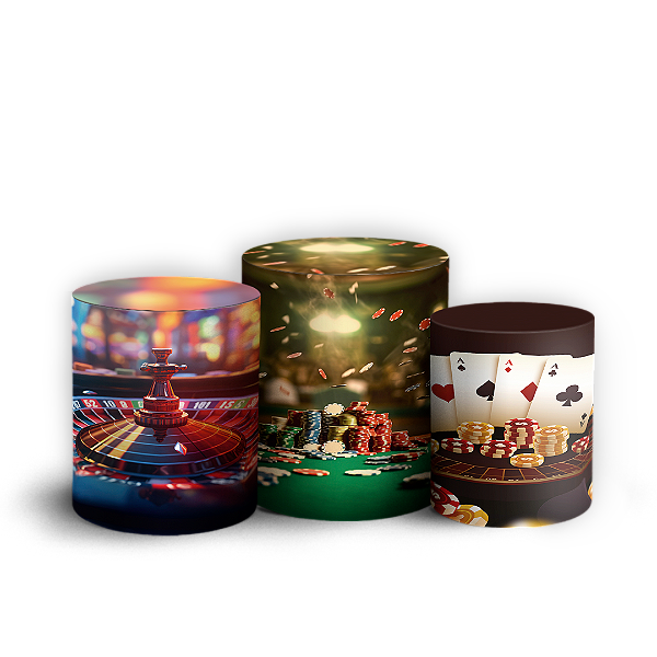 Trio Cilindro - Casino - Sublimado 3D + Elástico