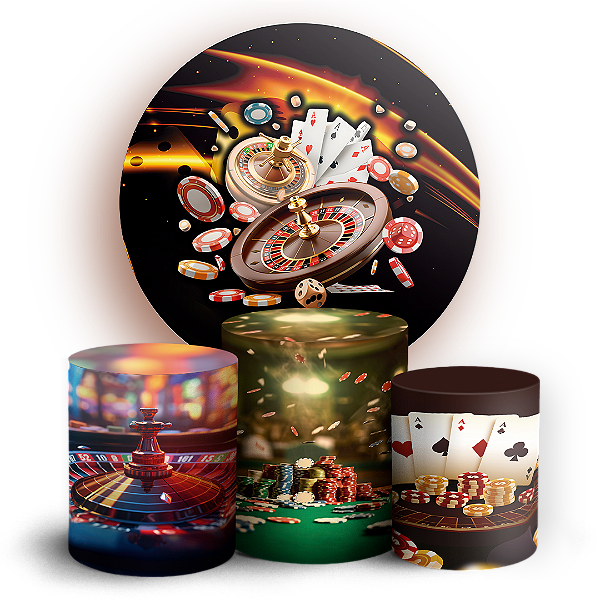 KIT Redondo e Trio - Casino - Sublimado 3D