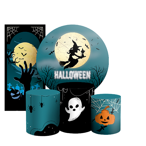 KIT Redondo Trio e Faixa - Halloween - Sublimado 3D