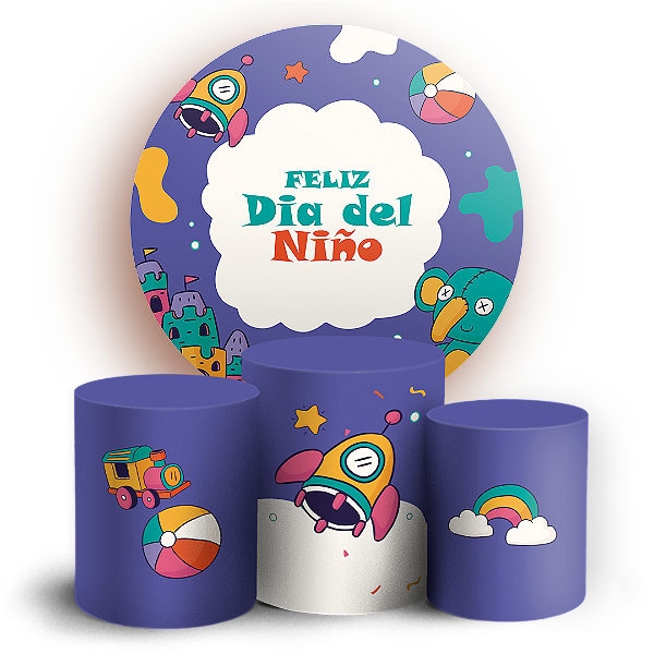 KIT Redondo e Trio - Dia das Criancas (Espanhol) - Sublimado 3D