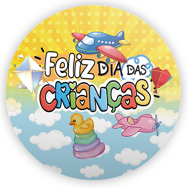 Painel Redondo - Dia Das Criancas - Sublimado 3D