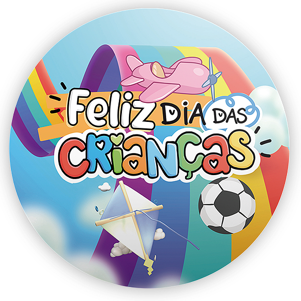 Painel Redondo - Dia Das Criancas - Sublimado 3D