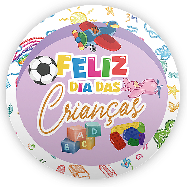 Painel Redondo - Dia Das Criancas - Sublimado 3D