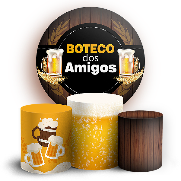 KIT Redondo e Trio - Boteco Bar - Sublimado 3D