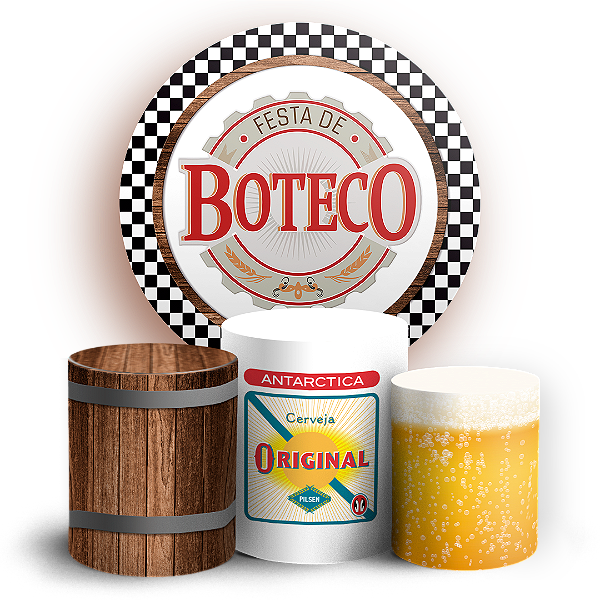 KIT Redondo e Trio - Boteco Bar - Sublimado 3D