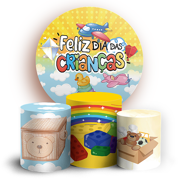 KIT Redondo e Trio - Dia Das Criancas - Sublimado 3D