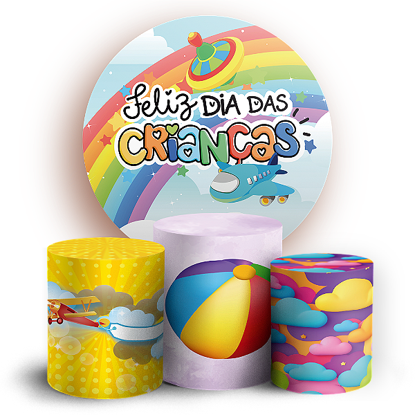KIT Redondo e Trio - Dia Das Criancas - Sublimado 3D
