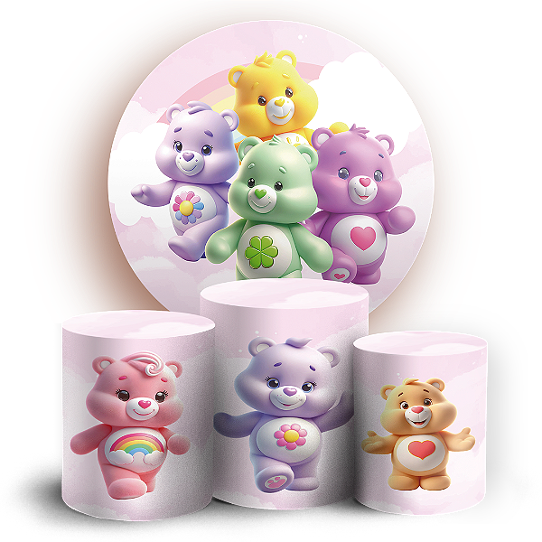 KIT Redondo e Trio - Ursinhos - Sublimado 3D