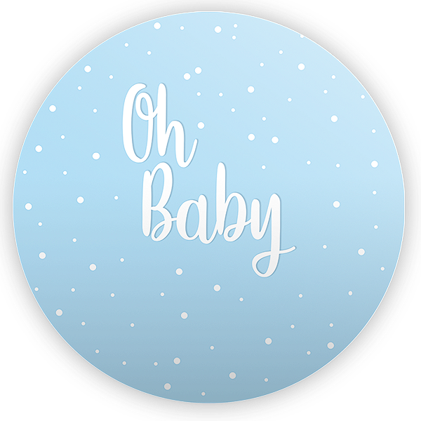 Painel Redondo - Oh Baby - Sublimado 3D