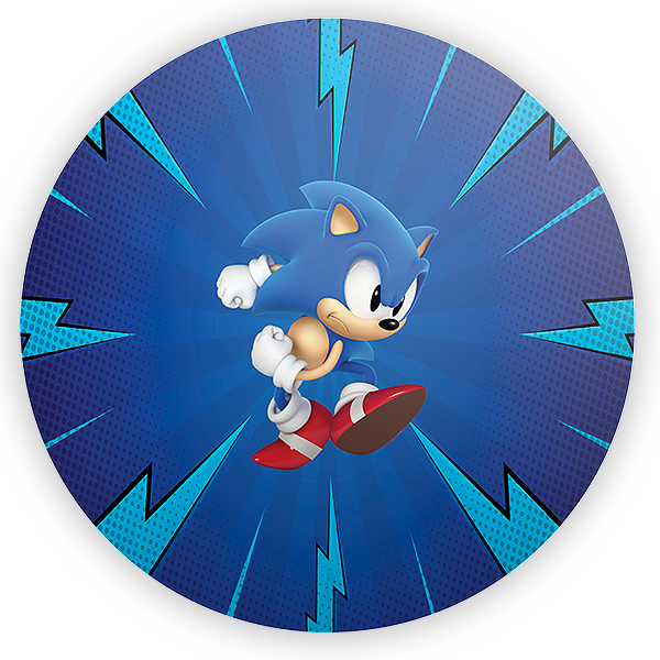 Painel Redondo - Sonic - Sublimado 3D