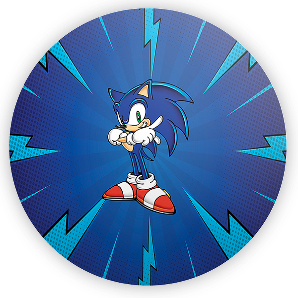 Painel Redondo - Sonic - Sublimado 3D