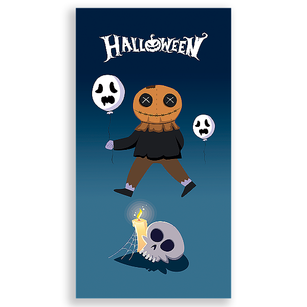 Faixa Lateral - Dia das Bruxas Halloween - Sublimado 3D