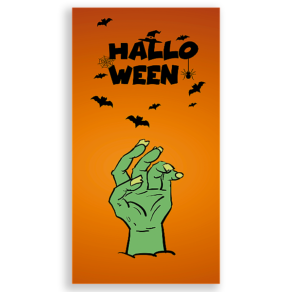 Faixa Lateral - Dia das Bruxas Halloween - Sublimado 3D