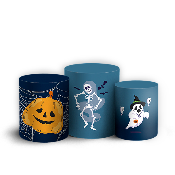 Trio Cilindro - Dia das Bruxas Halloween - Sublimado 3D
