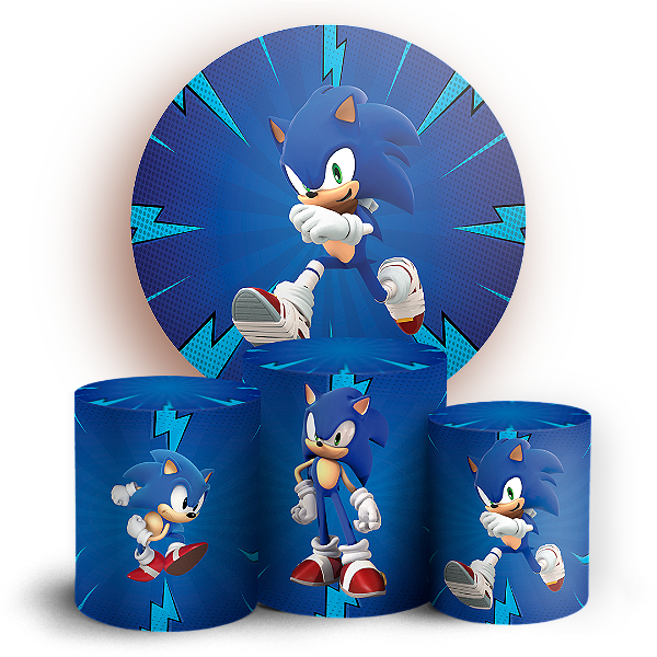 KIT Redondo e Trio - Sonic - Sublimado 3D