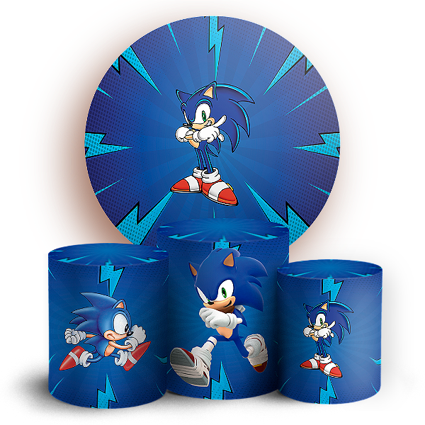 KIT Redondo e Trio - Sonic - Sublimado 3D
