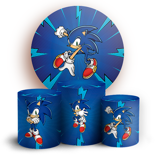 KIT Redondo e Trio - Sonic - Sublimado 3D