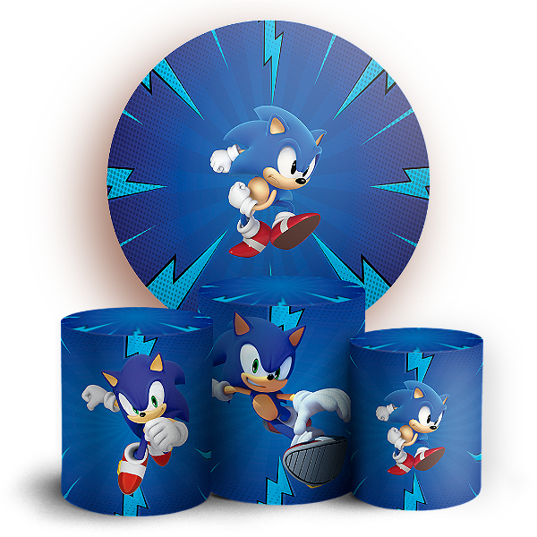KIT Redondo e Trio - Sonic - Sublimado 3D