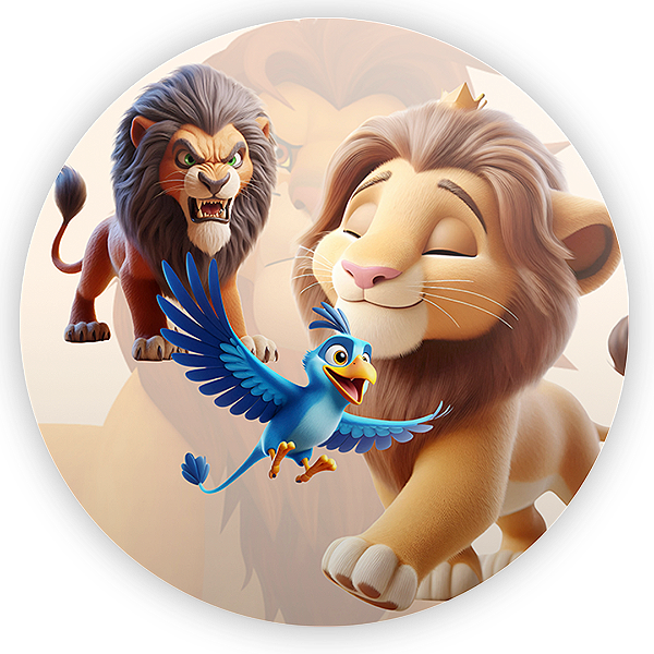Painel Redondo - Rei Leao - Sublimado 3D