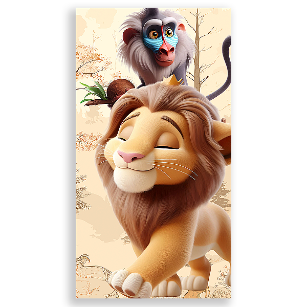 Faixa Lateral - Rei Leao - Sublimado 3D