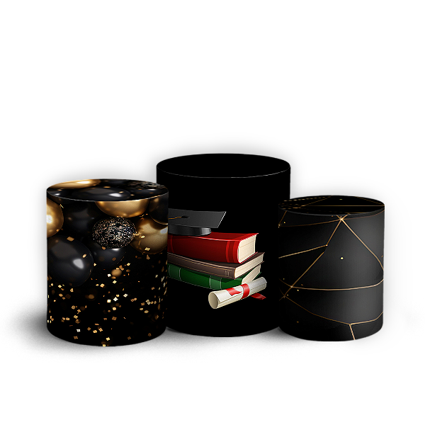 Trio Cilindro - Formatura - Sublimado 3D + Elástico