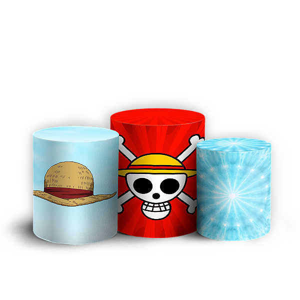 Trio Cilindro - One Piece - Sublimado 3D + Elástico