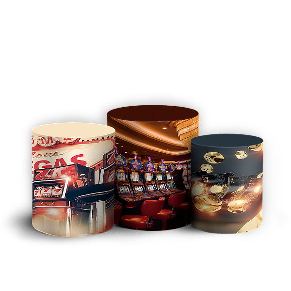 Trio Cilindro - Las Vegas - Sublimado 3D + Elástico