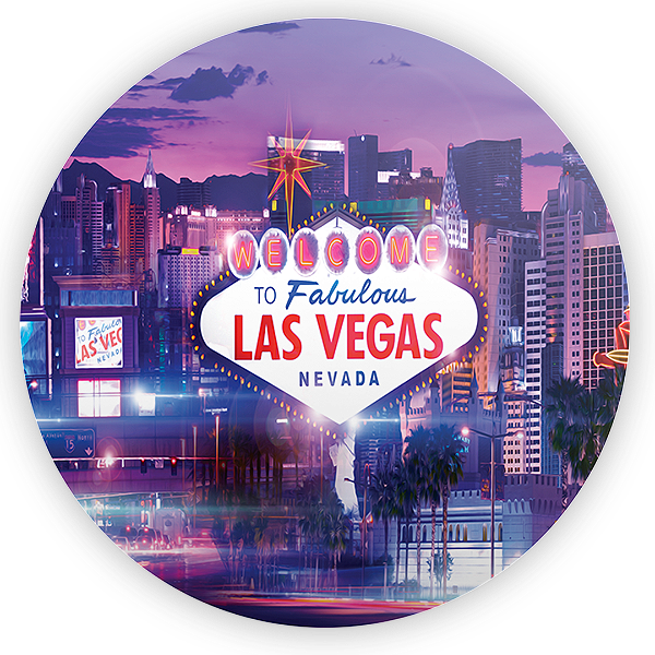 Painel Redondo - Las Vegas - Sublimado 3D
