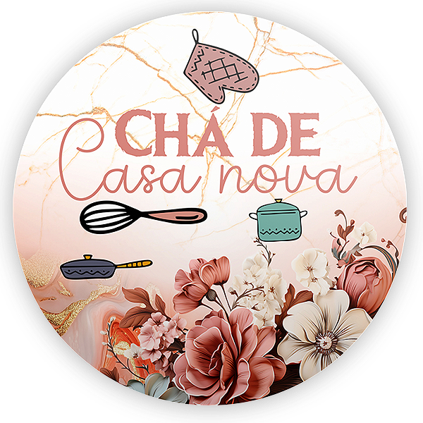 Painel de Mesa - Cha De Casa Nova - Sublimado 3D