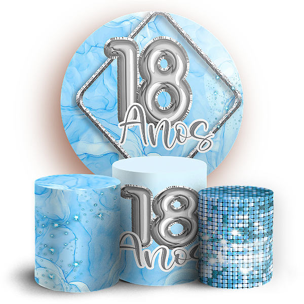 KIT Redondo e Trio - 18 Anos - Sublimado 3D