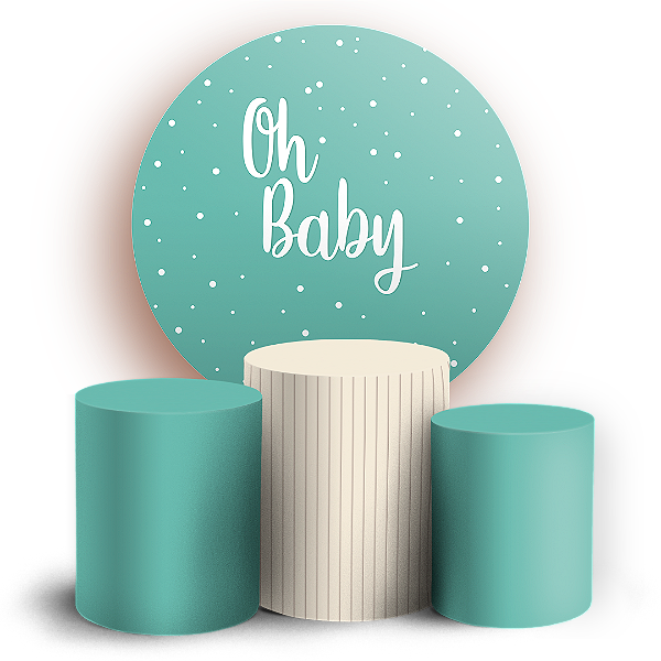 KIT Redondo e Trio - Oh Baby - Sublimado 3D