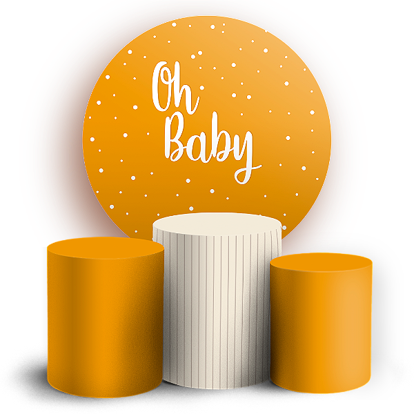 KIT Redondo e Trio - Oh Baby - Sublimado 3D