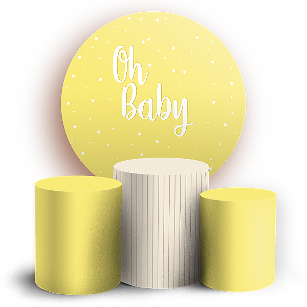 KIT Redondo e Trio - Oh Baby - Sublimado 3D