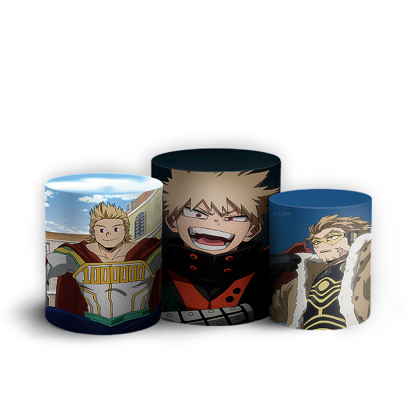 Trio Cilindro - My Hero Academia - Sublimado 3D + Elástico