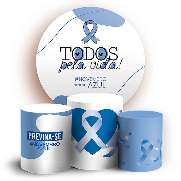 KIT Redondo e Trio - Novembro Azul - Sublimado 3D