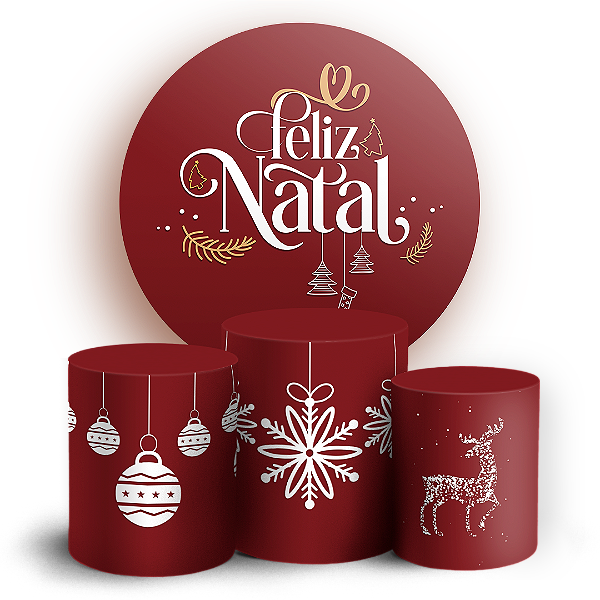 KIT Redondo e Trio - Natal - Sublimado 3D