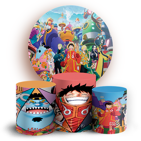 KIT Redondo e Trio - One Piece - Sublimado 3D