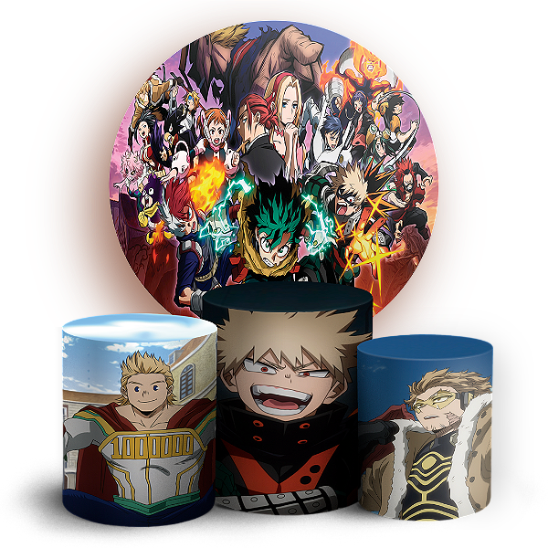 KIT Redondo e Trio - My Hero Academia - Sublimado 3D